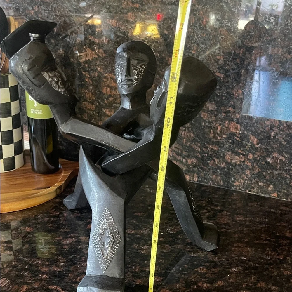 Black Metal Abstract Sculpture